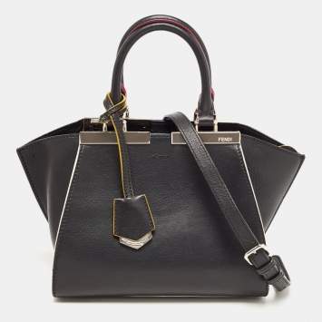 Pre Owned Fendi Black Leather Petite 3Jours Tote