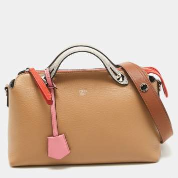 Pre Owned Fendi Tricolor Leather Small By The Way Shoulder Bag