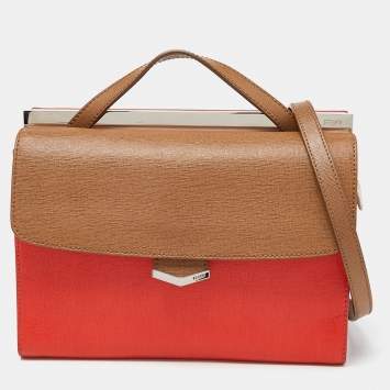 مملوكة مسبقًا Fendi Tri Color Leather Small Demi Jour Top Handle Bag