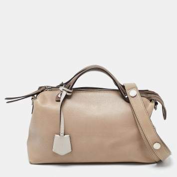 مملوكة مسبقًا Fendi Two Tone Beige Leather Medium By The Way Bag