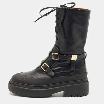 Fendi Grey Floral Embroidered Knit Fabric Sock Ankle Boots
