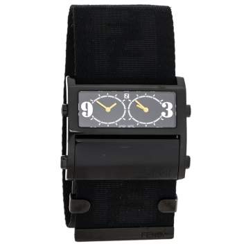 Pre Owned Fendi Black PVD Coated Stainless Steel Zip Code 1170G Women's Wristwatch 45.50 mm