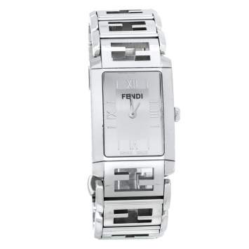 Pre Owned Fendi Silver Stainless Steel Orologi 1200G Women's Wriswatch 24 mm
