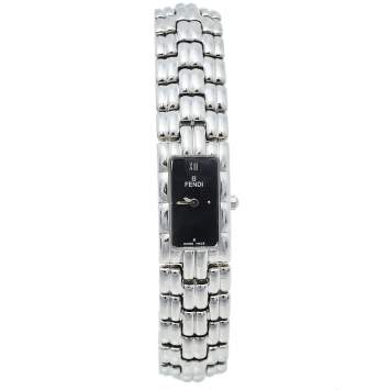 Pre Owned Fendi Black Stainless Steel 660L Quartz Women's Wristwatch 14 mm