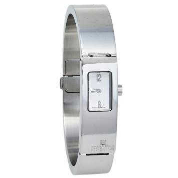 Pre Owned Fendi Silver Stainless Steel 3300L Bangle Women's Wristwatch 13 mm