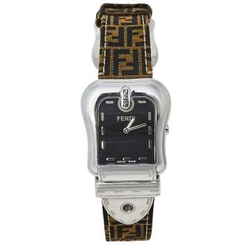 Pre Owned Fendi Black Stainless Steel B.Fendi 3800G Women's Wristwatch 33 mm