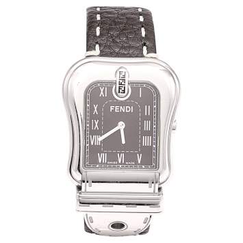 Pre Owned Fendi Black Stainless Steel B.Fendi 3800G Women's Wristwatch 33 mm