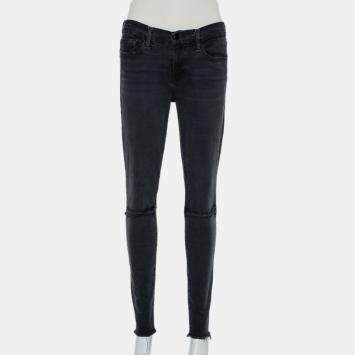 Pre Owned Frame Black Faded Denim Le Skinny de Jeanne Distressed Jeans M