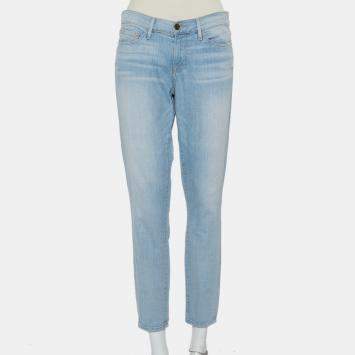 Pre Owned Frame Blue Faded Denim Le Skinny de Jeanne Crop Jeans M