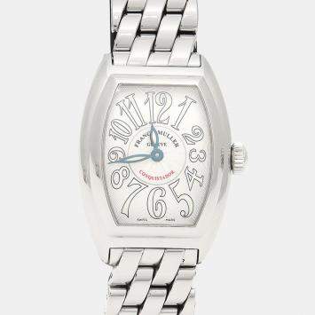 Pre Owned Franck Muller Conquistador Quartz Stainless Steel Women's Wristwatch 27 mm