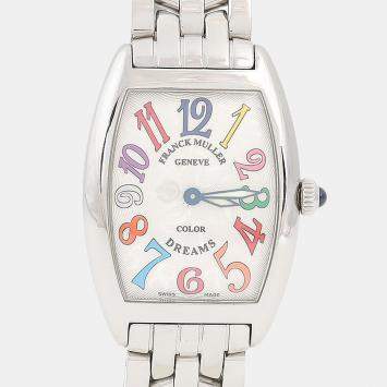 مملوكة مسبقًا Franck Muller Curvex 1752QZ Quartz Stainless Steel Women's Wristwatch 25 mm