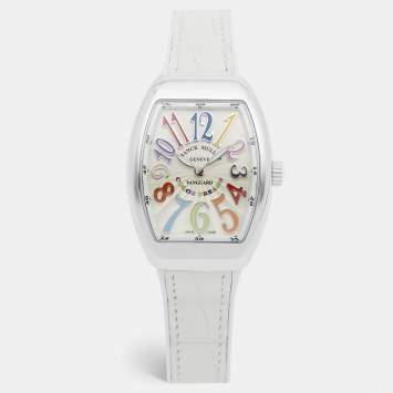 مملوكة مسبقًا Franck Muller Vanguard Color Dreams Stainless Steel Rubber V32QZ Women's Wristwatch 32 mm