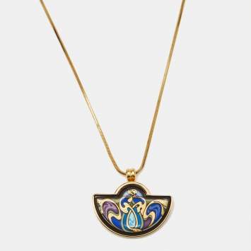 Frey Wille Fire Enamel Gold Tone Necklace