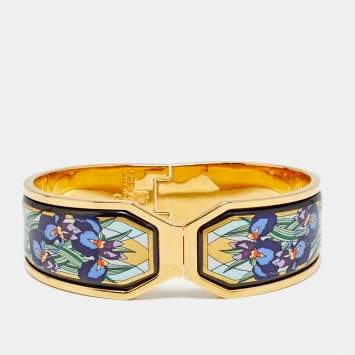 Pre Owned Frey Wille  Fire Enamel Gold Tone Bracelet
