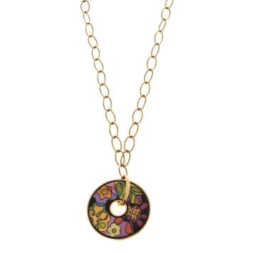 Pre Owned Frey Wille Ode to Joy of Life Paradise Moonlight Luna Piena Pendant Necklace