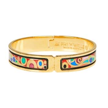 Pre Owned Frey Wille Hommage à Gustav Klimt Hoffnung Ballerina Clasp Bangle S