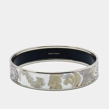 Pre Owned Frey Wille Magic Sphinx White Pearl Bordered Miss Bangle