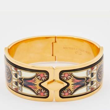 Pre Owned Frey Wille Vintage Fire Enamel Gold Tone Bracelet