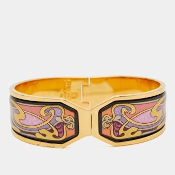 Pre Owned Frey Wille  Fire Enamel Gold Tone Bracelet S