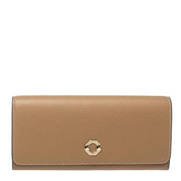 Pre Owned Furla Brown Leather Flap Continental Wallet