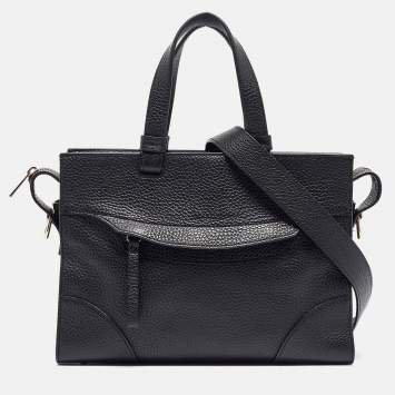 Pre Owned Furla Black Leather Meraviglia Tote