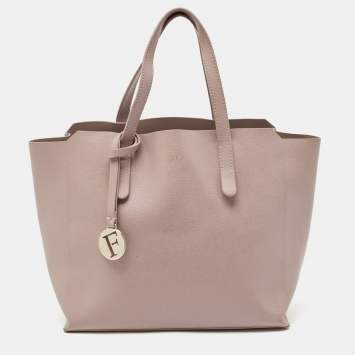 Pre Owned Furla Old Rose Leather Sally Tote