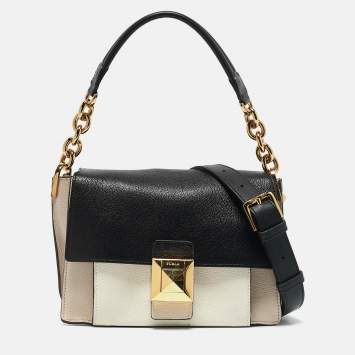 Pre Owned Furla Tricolor Leather Mini Diva Top Handle Bag