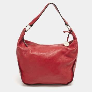Furla Red Leather Hobo