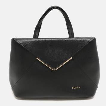 Furla Black Leather Kelis Tote