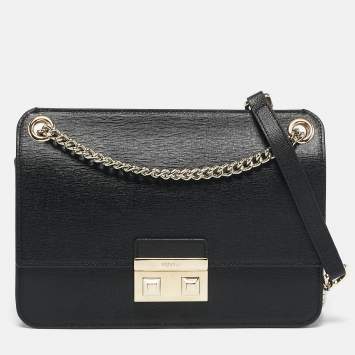 Furla Black Leather Bella Crossbody Bag