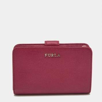 Furla Fuchsia Leather Babylon Compact Wallet