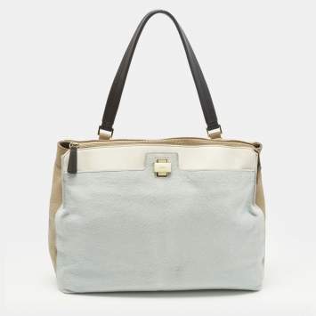 مملوكة مسبقًا حقيبة فورلا بايبر كارتلا ثلاثية اللون من جلد العجل والجلد بمقبض علوي