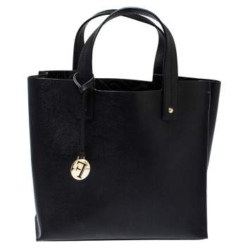 Pre Owned Furla Black Leather Medium Musa Tote