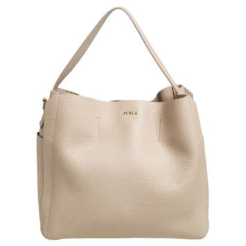 Pre Owned Furla Beige Leather Medium Capriccio Hobo
