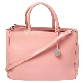 Pre Owned Furla Pink Leather Tote