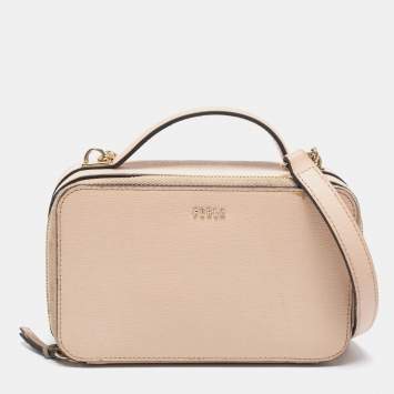 Pre Owned Furla Beige Leather Babylon Crossbody Bag