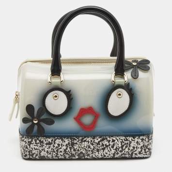 Pre Owned Furla Multicolor Rubber Embellished Candy Satchel