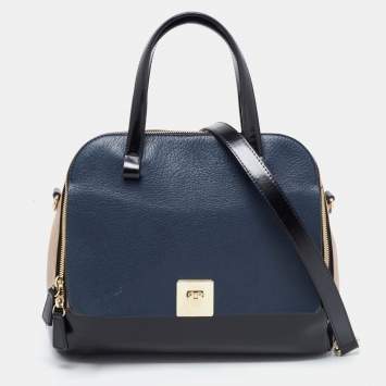Pre Owned Furla Multicolor Leather Divina Dome Satchel