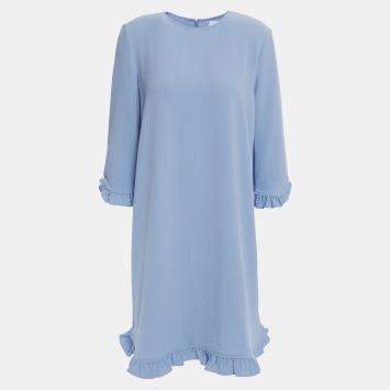 Pre Owned Ganni Polyester Mini Dress EU 38