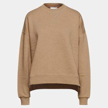 Pre Owned Ganni Brown Cotton Jersey Sweatshirt S 