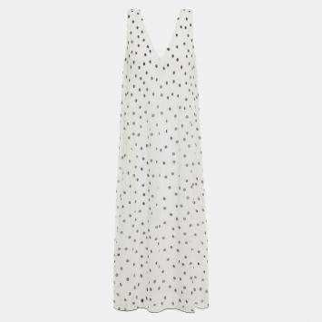 Pre Owned Ganni Poliestere riciclato Midi Dress EU 38