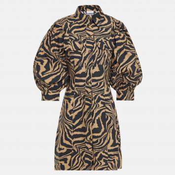 Pre Owned Ganni Cotton Mini Dress 34