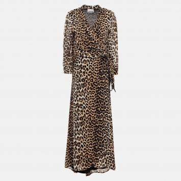 Pre Owned Ganni Viscose Maxi Dress 36