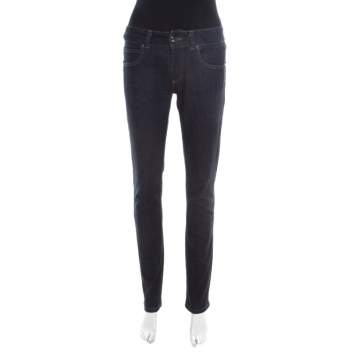 Pre Owned GF Ferre Indigo Dark Wash Denim Tapered Jeans S