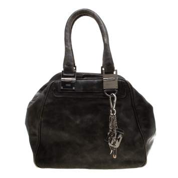 Pre Owned Gianfranco Ferre Grey Leather Satchel