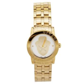 Pre Owned Gianfranco Ferre Silver Gold Tone Stainless Steel 9085L Women's Wristwatch 32 mm