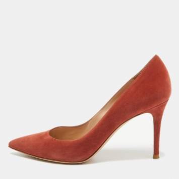 Pre Owned Gianvito Rossi Brown Suede Gianvito Pumps Size 40