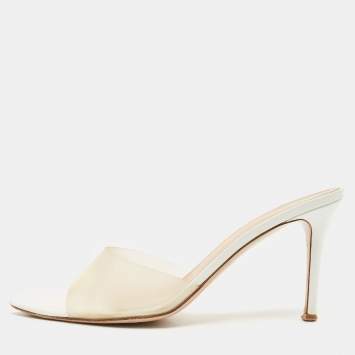 Pre Owned Gianvito Rossi Transparent PVC Elle Slide Sandals Size 39