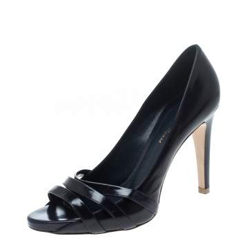 Pre Owned Gianvito Rossi Purple Leather Platform Pumps Size 38