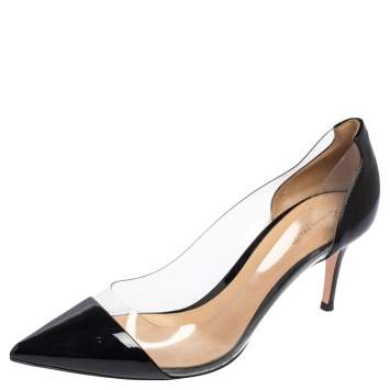 Pre Owned Gianvito Rossi  Black Patent Leather, PVC Plexi  Pumps Size 40
